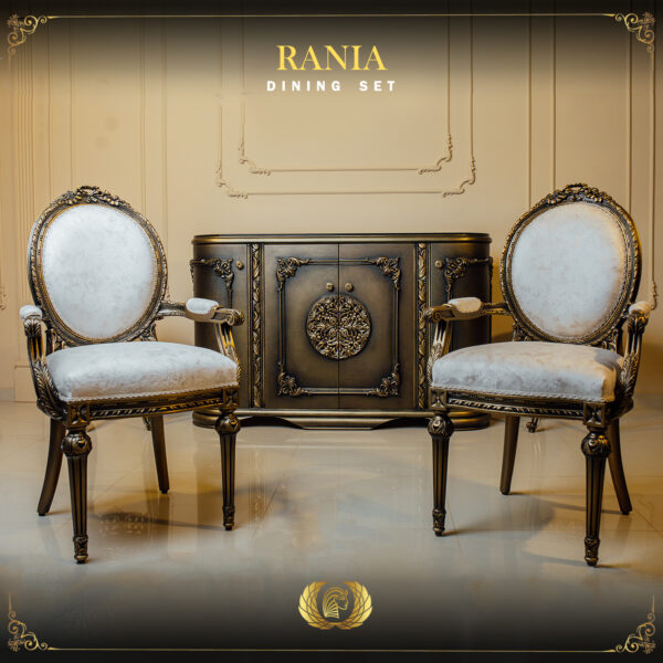 9PCS Handmade Rania Bronze Dining Table Set 14
