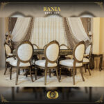 9PCS Handmade Rania Bronze Dining Table Set 19