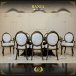 9PCS Handmade Rania Bronze Dining Table Set 22
