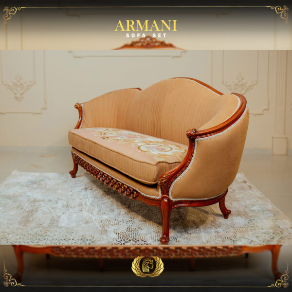 Handmade Brown Walnut Armani Loveseat 9