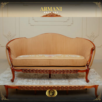 Handmade Brown Walnut Armani Loveseat