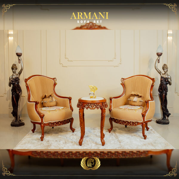 Handmade Brown Walnut Armani Chair 1 8