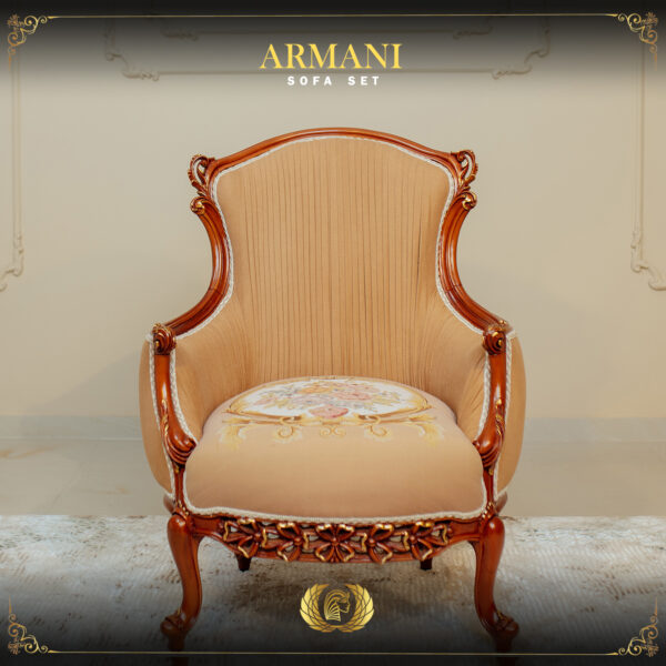 Handmade Brown Walnut Armani Chair 1 10