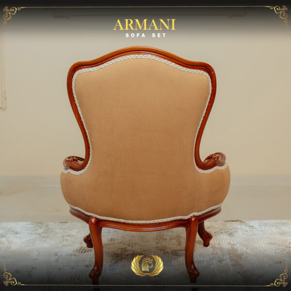 Handmade Brown Walnut Armani Chair 2 9
