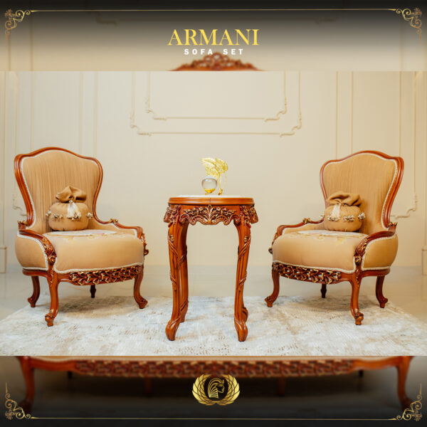 Handmade Brown Walnut Armani Chair 2 8