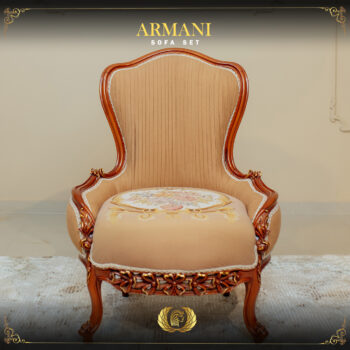 Handmade Brown Walnut Armani Chair 2