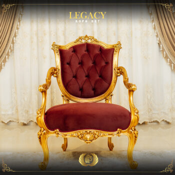 Handmade Gold Maroon Legacy Chair