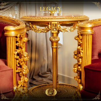 Handmade Gold Maroon Legacy End Table