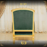 Handmade Gold Green Ruby Chair 17