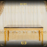 Handmade Gold Ruby Coffe Table 9