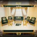 Handmade Gold Ruby Coffe Table 11