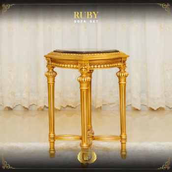 Handmade Gold Ruby End Table