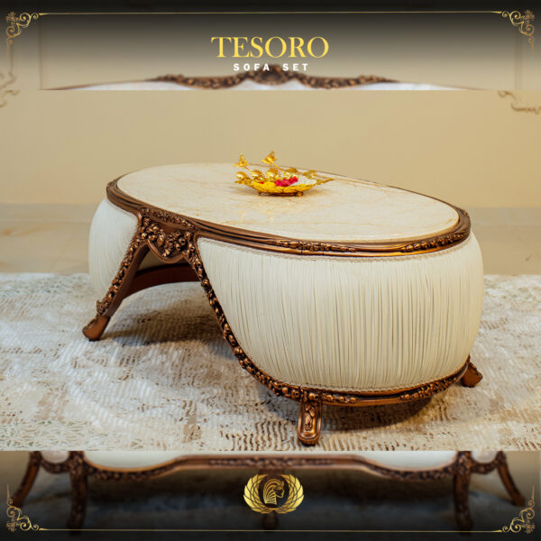Handmade Copper Metallic Tesoro Coffee Table 10