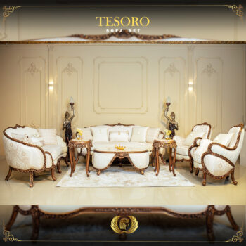 5pcs Handmade Copper Metallic Tesoro Sofa Set