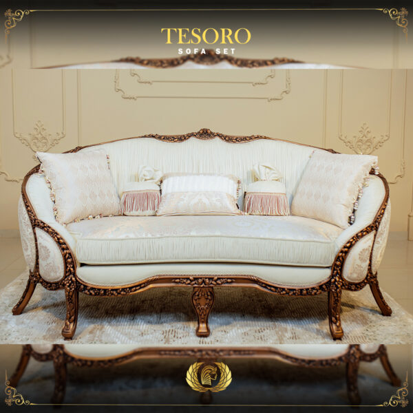 5pcs Handmade Copper Metallic Tesoro Sofa Set 10