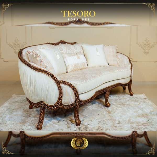 Handmade Copper Metallic Tesoro Sofa 8