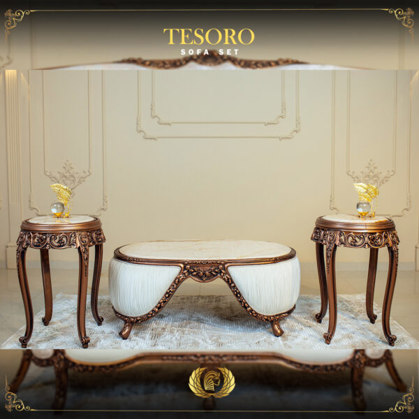 Handmade Copper Metallic Tesoro Coffee Table 9