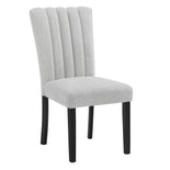 D550-CS Oak Finish Grey Velvet Side chair By Mcferran