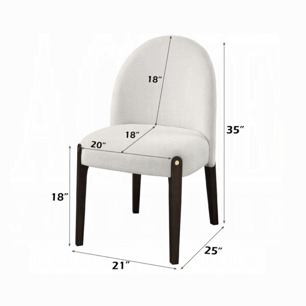Clayten Side Chair in Beige Chenille DN03942 By ACME 14