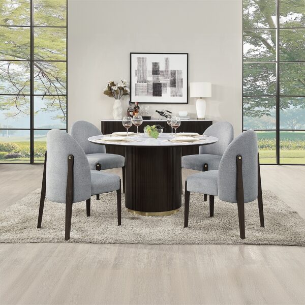 Clayten Side Chair in Gray Fabric DN03941 By ACME 16