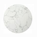 Clayten Espresso End Table with White Marble Top LV03946 By ACME 12