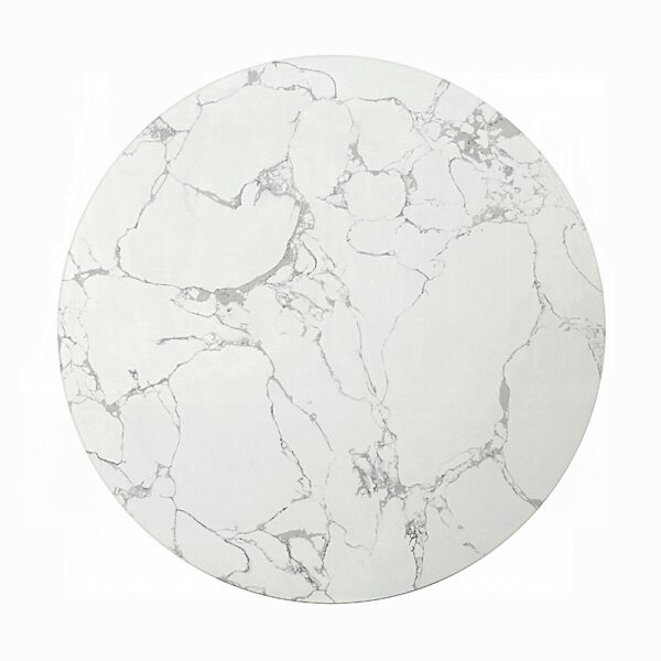 Clayten Espresso Coffee Table with White Marble Top LV03945 By ACME 8