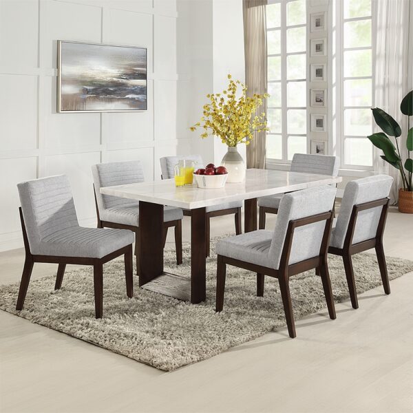 Edwyn Dining Table with White Marble Top DN03195 By ACME 12