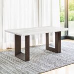 Edwyn Dining Table with White Marble Top DN03195 By ACME 13