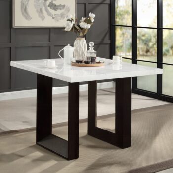 Edwyn Counter Height Table with White Marble DN03255 By ACME
