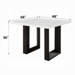 Edwyn Counter Height Table with White Marble DN03255 By ACME 13