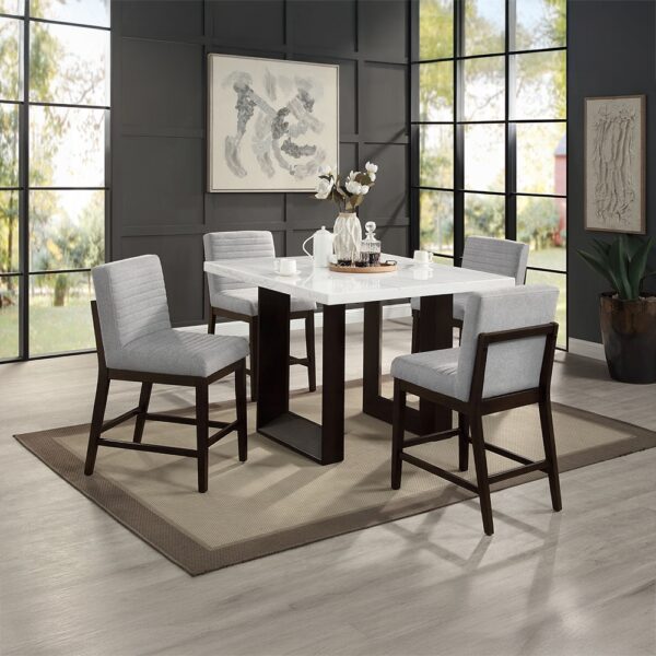 Edwyn Counter Height Table with White Marble DN03255 By ACME 10