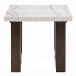 Edwyn End Table with White Marble Top LV03206 By ACME 12