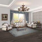 Pierce Loveseat with 3 Pillows in Beige Fabric LV03831 By ACME 20