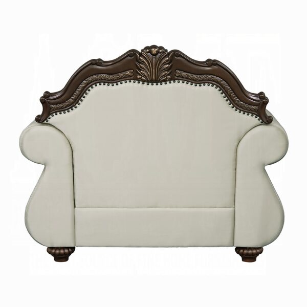 Pierce Chair with Pillow in Beige Fabric LV03832 By ACME 12