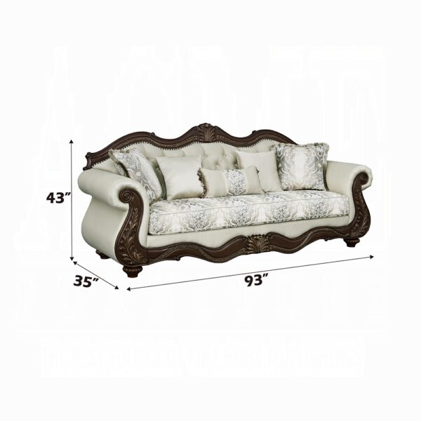 Pierce Sofa with 5 Pillows in Beige Fabric LV03830 By ACME 13