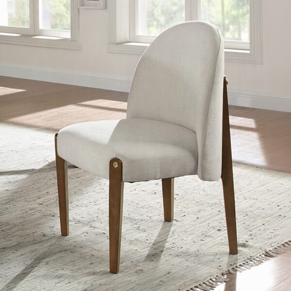 Gamarya Side Chair in White Fabric DN02857 By ACME 10