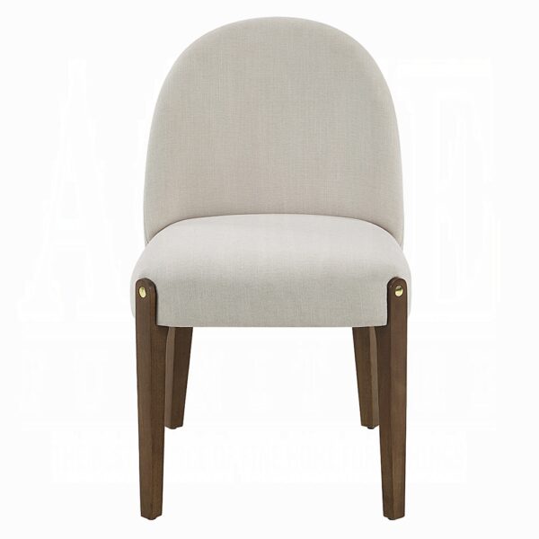 Gamarya Side Chair in White Fabric DN02857 By ACME 11