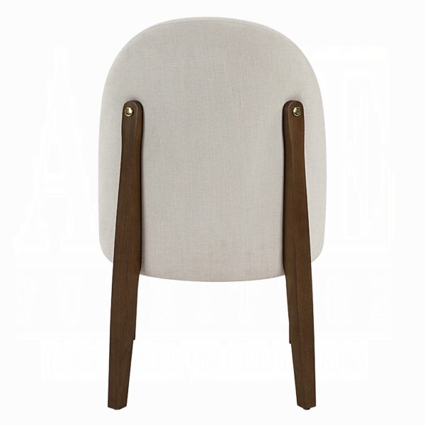 Gamarya Side Chair in White Fabric DN02857 By ACME 12