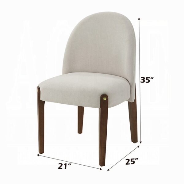 Gamarya Side Chair in White Fabric DN02857 By ACME 13