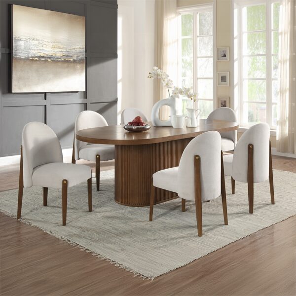 Gamarya Side Chair in White Fabric DN02857 By ACME 15