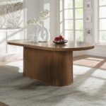 Gamarya Oval Dining Table in Oak Finish DN02855 By ACME 13