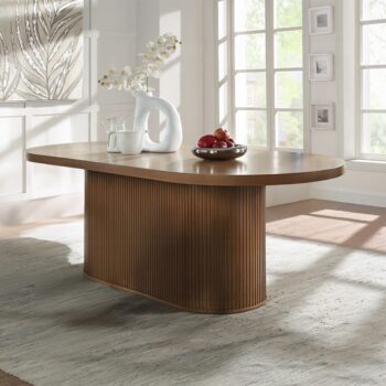 Gamarya Oval Dining Table in Oak Finish DN02855 By ACME