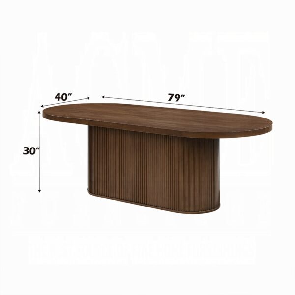 Gamarya Oval Dining Table in Oak Finish DN02855 By ACME 10