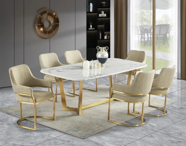 D2001 Gold Medal Frame 7PC Dining Set By McFerran 4