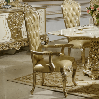 Gold Tufted Dining Chair HD-1812 By Homey Design