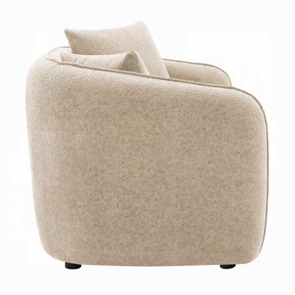Keith Beige Chenille Loveseat with 2 Pillows LV03611 By ACME 12