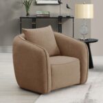 Keith Chair with Pillow in Brown Chenille LV03602 By ACME 15