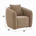 Keith Chair with Pillow in Brown Chenille LV03602 By ACME 19