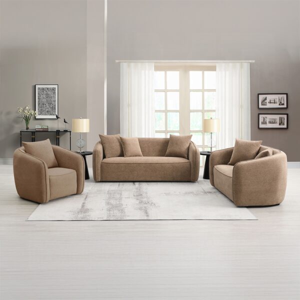 Keith Loveseat with 2 Pillows in Brown Chenille LV03601 By ACME 16