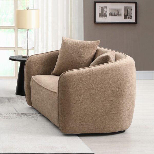 Keith Loveseat with 2 Pillows in Brown Chenille LV03601 By ACME 10